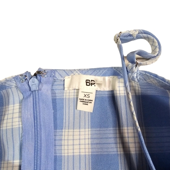 BP Blue Plaid Square Neck Sundress Size X Small - Picture 2 of 3